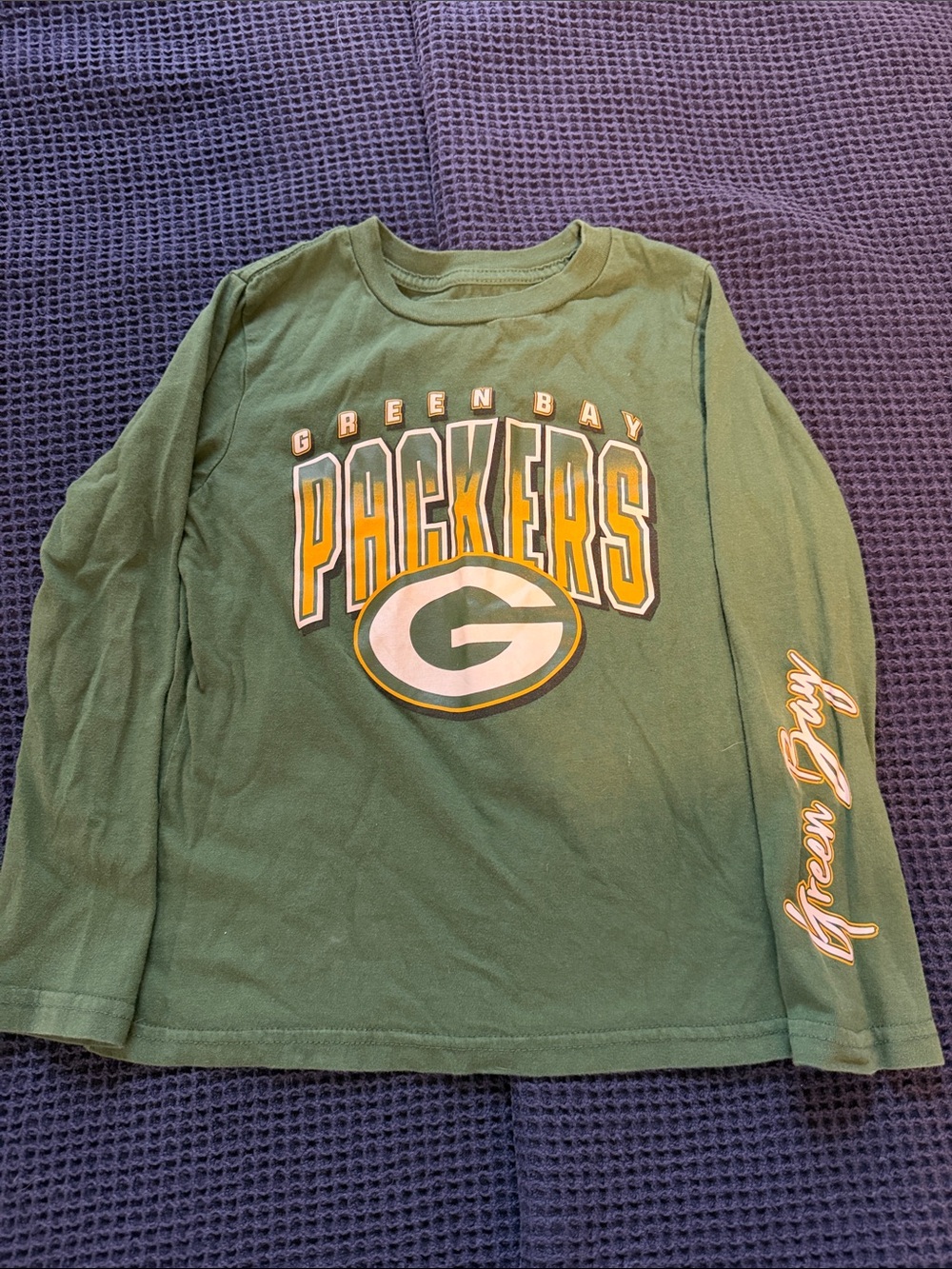NFL Green Bay Packers Green Long-Sleeve Tee with Yellow Accents